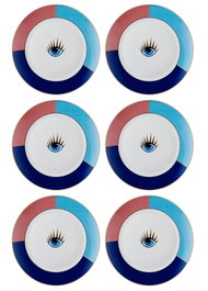 Hermia DNR0082 Juego de Platos de Servicio en Porcelana, 27 x 27 x 2 cm (6 piezas)