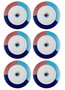 Hermia DNR0082 Juego de Platos de Servicio en Porcelana, 27 x 27 x 2 cm (6 piezas)