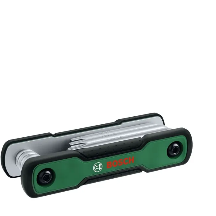 Bosch BOS4059952735153 Juego de Llaves Torx Plegables 8 en 1, Herramienta Multiusos