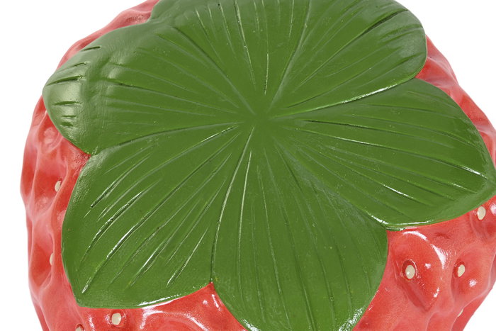 DKD Home Decor Mesita Auxiliar Magnesia Fresa Rojo