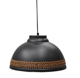 DKD Home Decor Lámpara de Techo de Metal y PU 39x39x22 cm Surtido de 2 Unidades