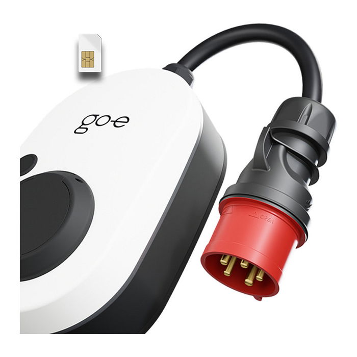go-e Charger Gemini flex 2.0, Mobile Ladestation 22 kW (32A 3-phasig) mit 4G/LTE, Farbe weiss/schwarz