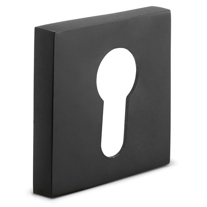 Herrajes Alk Bocallave Aluminio Yale C Cuadrado 51X51 Niquel Cepillado Negro Mate Herrajes Alk Bocallave Aluminio Yale C Cuadrado 51X51 Niquel Cepillado Negro Mate