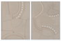 DKD Home Decor Set de 2 Cuadros Modernos 3D Beige (62x4,5x82 cm)