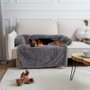 The Concept Factory Cama para Mascotas Mon Chat Mon Ch 85x85x15 cm, Color Gris, Poliéster