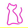 Forever Lámpara de Sobremesa Neon LED Decorativa, Diseño Gato, Color Rosa, Luz Cálida, Alimentación USB/Pilas