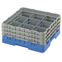 CAMBRO Cesta de lavado 9 comp. 3 alturas Beige