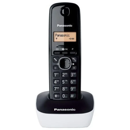 TELÉFONO INALÁMBRICO DECT PANASONIC KX-TG1611JTW BLANCO/NEGRO - IDENTIFICACIÓN LLAMADAS- AGENDA 50 ENTRADAS - PANTALLA LCD 3.17CM AMBAR