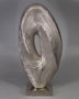 DKD Home Decor Decoración de Aluminio Abstracto Plateado 20x9x44 cm