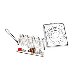 Ibili Tostador Cuadrado Acero Estañado Mango Metálico 20 x 20 cm