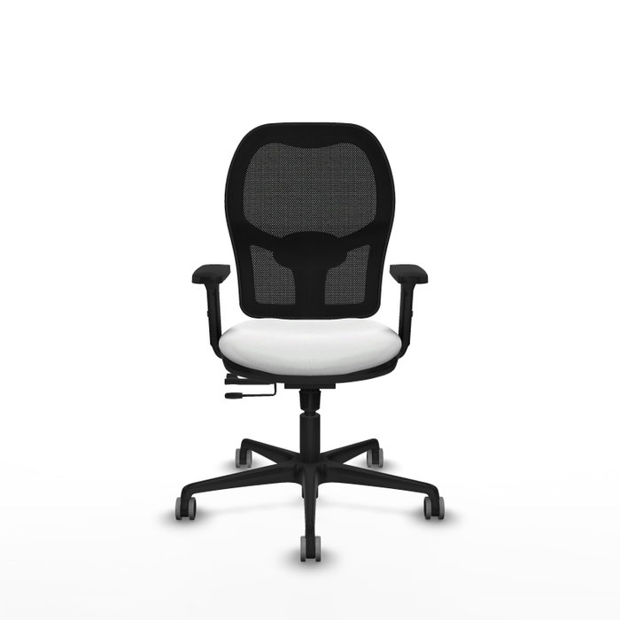 PIQUERAS Y CRESPO Silla de oficina Jorquera con mecanismo Sincro/Traslack, Blanco y Negro PIQUERAS Y CRESPO Silla de oficina Jorquera con mecanismo Sincro/Traslack, Blanco y Negro