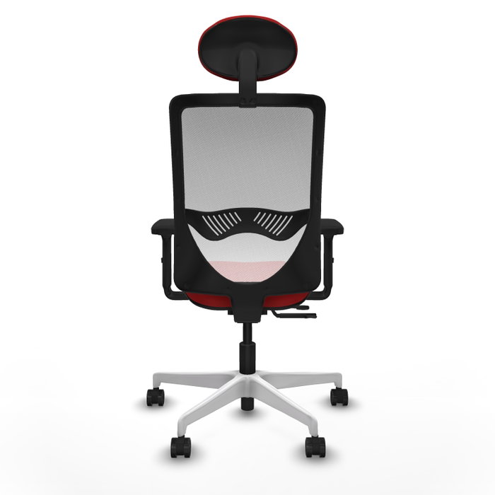 PIQUERAS Y CRESPO Silla de oficina Zulema con mecanismo Sincro/Traslack, Rojo y Blanco