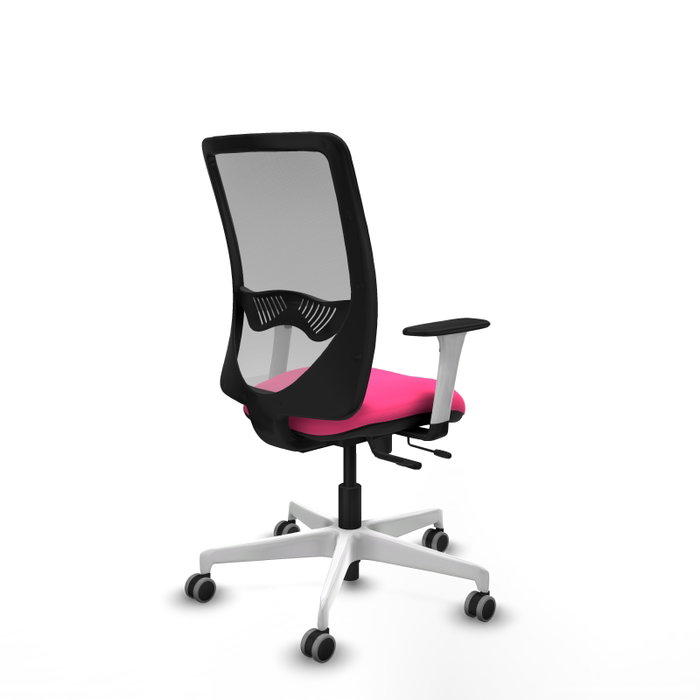 PIQUERAS Y CRESPO Silla de oficina Zulema Rosa y Gris con mecanismo Sincro/Traslack