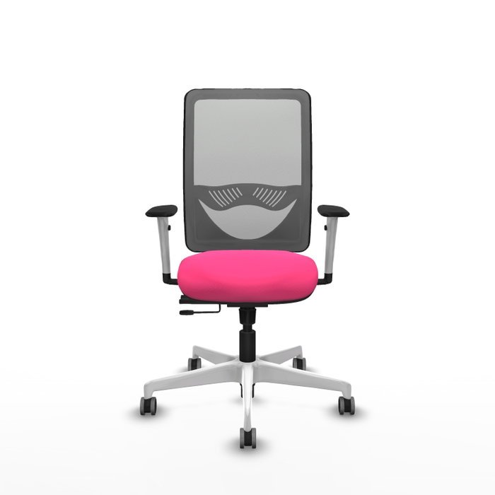 PIQUERAS Y CRESPO Silla de oficina Zulema Rosa y Gris con mecanismo Sincro/Traslack