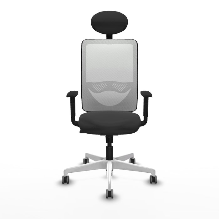 PIQUERAS Y CRESPO Silla de oficina Zulema con mecanismo Sincro, Gris oscuro y Blanco PIQUERAS Y CRESPO Silla de oficina Zulema con mecanismo Sincro, Gris oscuro y Blanco