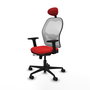 PIQUERAS Y CRESPO Silla de oficina Jorquera con mecanismo Sincro/Traslack Rojo y Blanco