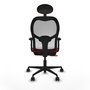 PIQUERAS Y CRESPO Silla de oficina Jorquera con mecanismo Sincro/Traslack Rojo y Blanco