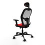 PIQUERAS Y CRESPO Silla de oficina Jorquera con mecanismo Sincro/Traslack Rojo y Blanco