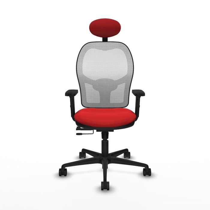 PIQUERAS Y CRESPO Silla de oficina Jorquera con mecanismo Sincro/Traslack Rojo y Blanco PIQUERAS Y CRESPO Silla de oficina Jorquera con mecanismo Sincro/Traslack Rojo y Blanco