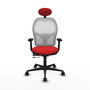 PIQUERAS Y CRESPO Silla de oficina Jorquera con mecanismo Sincro/Traslack Rojo y Blanco