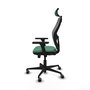 PIQUERAS Y CRESPO Silla de oficina Jorquera con mecanismo Sincro/Traslack Verde esmeralda y Gris
