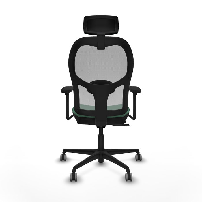 PIQUERAS Y CRESPO Silla de oficina Jorquera con mecanismo Sincro/Traslack Verde esmeralda y Gris