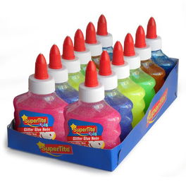 Cola Glitter Glue Supertite Bote De 80Ml Surtido Neon Expositor De 12