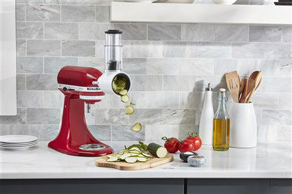 Kitchenaid 5KSMVSA Cortadora y Rebanadora de Verduras, Quesos, Patatas y Cebollas para Preparar Ensaladas, Sopas y Tortillas