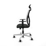 PIQUERAS Y CRESPO Silla de oficina Motilla con mecanismo Sincro, Negro/Blanco
