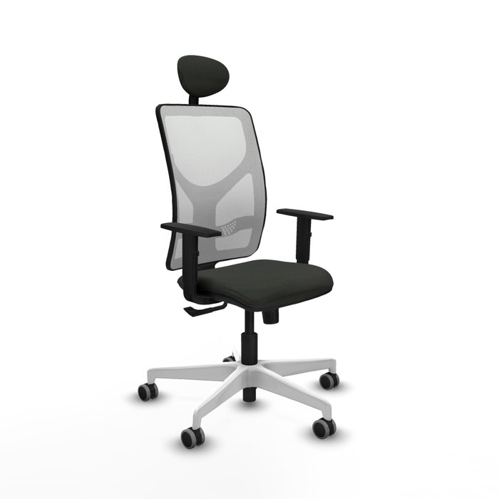 PIQUERAS Y CRESPO Silla de oficina Motilla con mecanismo Sincro, Negro/Blanco PIQUERAS Y CRESPO Silla de oficina Motilla con mecanismo Sincro, Negro/Blanco