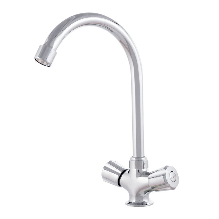 Grifo de Lavabo Bimando de Estilo Clásico Cromado con Caño Alto Grifo de Lavabo Bimando de Estilo Clásico Cromado con Caño Alto