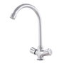Grifo de Lavabo Bimando de Estilo Clásico Cromado con Caño Alto