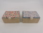 DKD Home Decor Cajas de Fibra de Poliéster 17x14x9 Surtidas en Azul y Coral