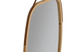 DKD Home Decor Espejo Bambú Cristal Natural 43.5 x 77 x 2 cm