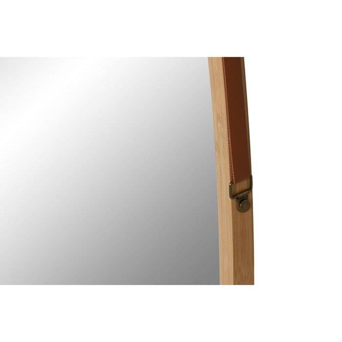 DKD Home Decor Espejo de Bambú y Cristal Natural 43,5x77 cm