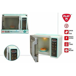 PLAY Microondas de juguete con luz y sonido e incluye mini pizza