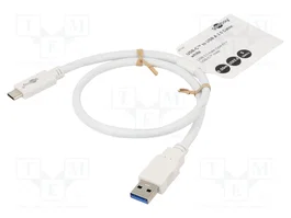 GOOBAY Cable USB 3.2 Gen 1 de USB A a USB C, 0,5 m, blanco