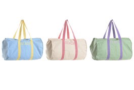 DKD Home Decor Bolsa Mediterraneo Azul Verde Blanco Roto Canvas 60 x 38 x 38 cm (3 Unidades)