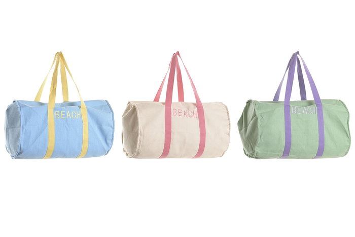 DKD Home Decor Bolsa Mediterraneo Azul Verde Blanco Roto Canvas 60 x 38 x 38 cm (3 Unidades) DKD Home Decor Bolsa Mediterraneo Azul Verde Blanco Roto Canvas 60 x 38 x 38 cm (3 Unidades)