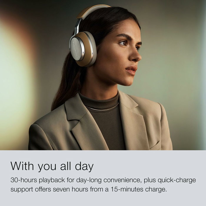 Bowers & Wilkins PX8 Auriculares Inalámbricos Tan con Cancelación de Ruido