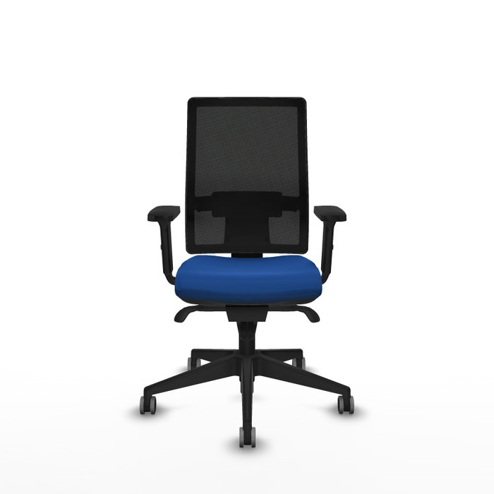 PIQUERAS Y CRESPO Silla de oficina Horna con mecanismo Sincro, Azul y Negro
