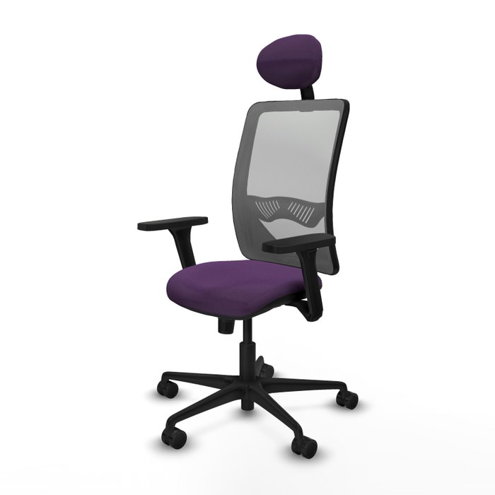 PIQUERAS Y CRESPO Silla de oficina Zulema con Mecanismo Sincro, Morado y Gris