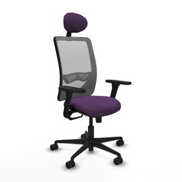 PIQUERAS Y CRESPO Silla de oficina Zulema con Mecanismo Sincro, Morado y Gris