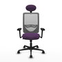 PIQUERAS Y CRESPO Silla de oficina Zulema con Mecanismo Sincro, Morado y Gris