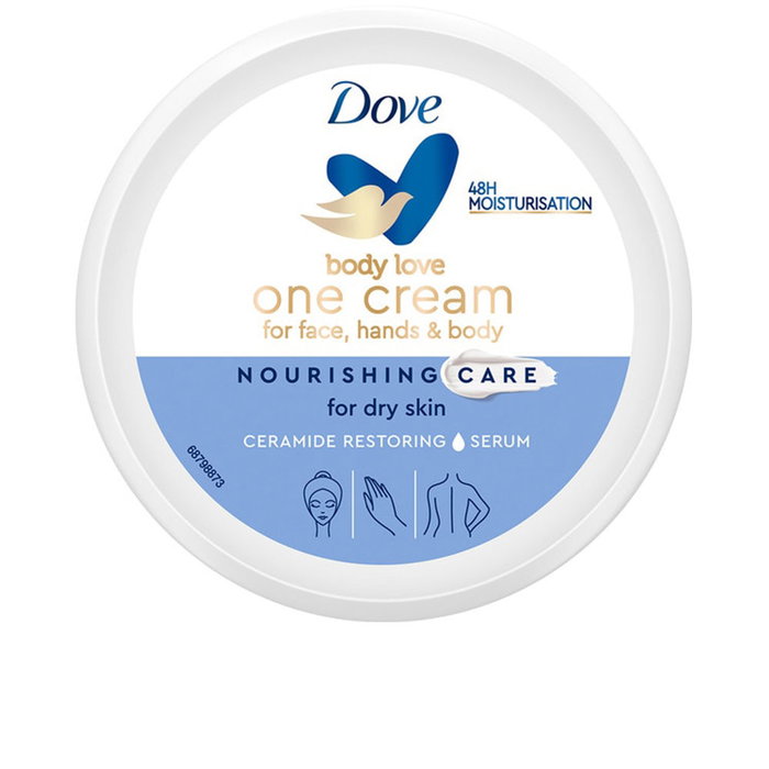 Dove Crema Nutritiva para Cara, Cuerpo y Manos para Piel Seca - Hidratación Profunda y Suavidad - 250 ml Dove Crema Nutritiva para Cara, Cuerpo y Manos para Piel Seca - Hidratación Profunda y Suavidad - 250 ml