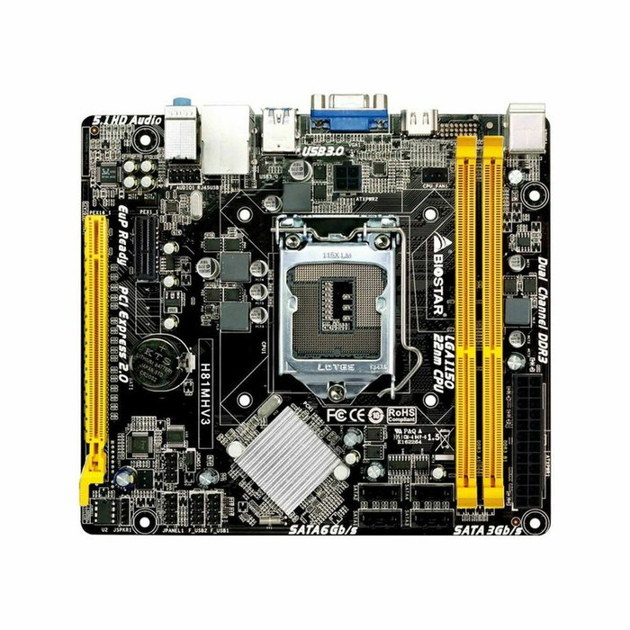 BIOSTAR H81MHV3 V3.0 LGA 1150 Micro ATX DDR3 BIOSTAR H81MHV3 V3.0 LGA 1150 Micro ATX DDR3