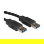 ROLINE 11.02.8970 Cable USB 3.2 Gen 1 Tipo A Macho a Tipo A Macho 1.8m Negro