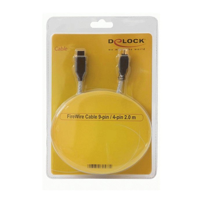 DeLOCK Cable FireWire A/B 2 m Macho-Macho Gris - Cable FireWire A/B 2m M-M Gris