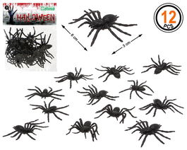 Pack Arañas Negras Halloween Decoración Casa 12 Unidades