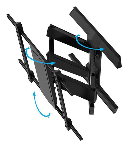 B-Tech BT7502 Soporte de pared de doble brazo articulado con UltraGlide Inclinación y Giro para pantallas hasta 75 pulgadas B-Tech BT7502 Soporte de pared de doble brazo articulado con UltraGlide Inclinación y Giro para pantallas hasta 75 pulgadas